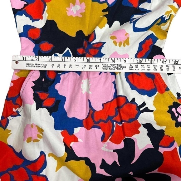 whit Two Dress Floral Sleeveless With Pockets Red Pink White Blue Size 0 - Picture 9 of 11